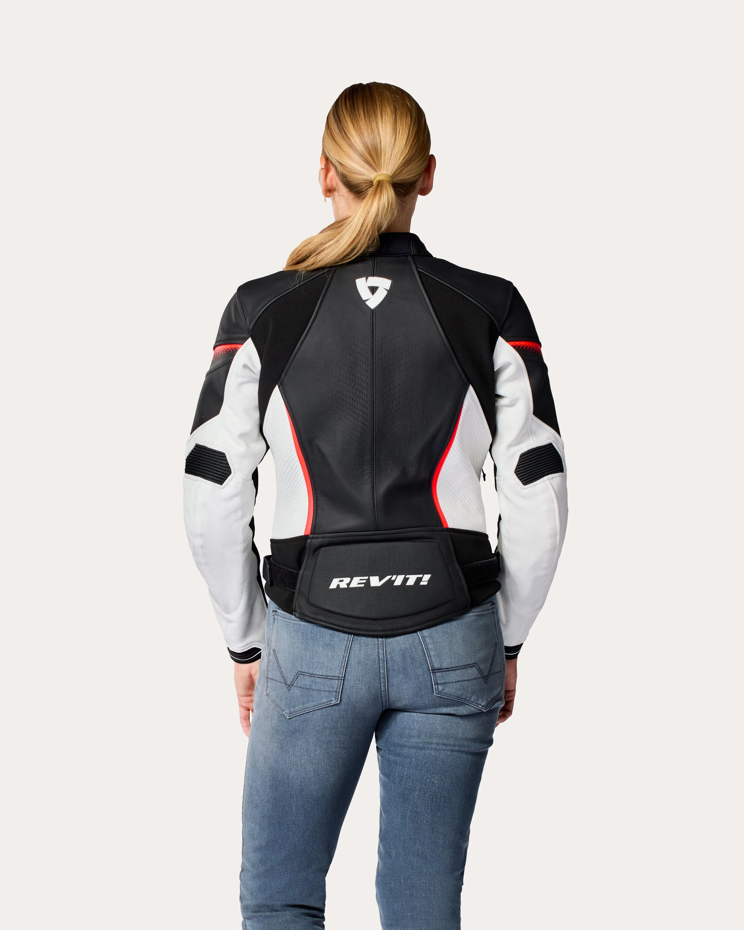 Jacket Xena 4 Ladies | White-Neon Red - Image 4